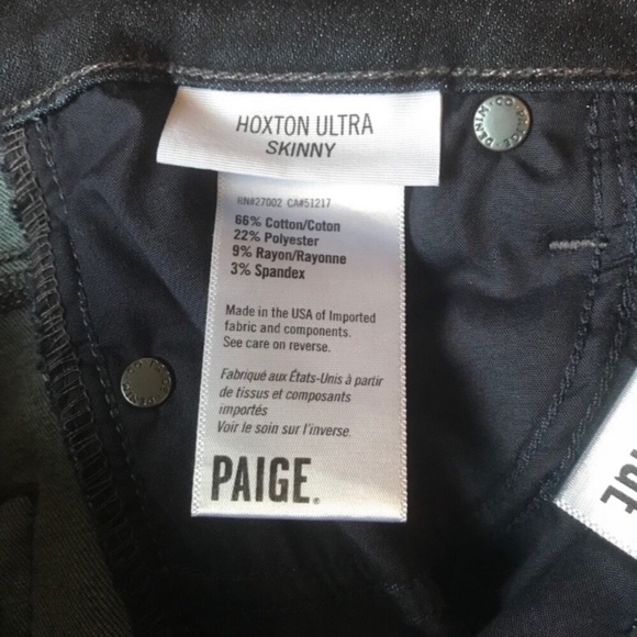 PAIGE Hoxton Ultra Skinny Dark Wash Jeans - Picture 5 of 7